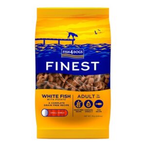 Fish4Dogs koeratoit valge kalaga – väike graanul 1.5 kg & 6 kg