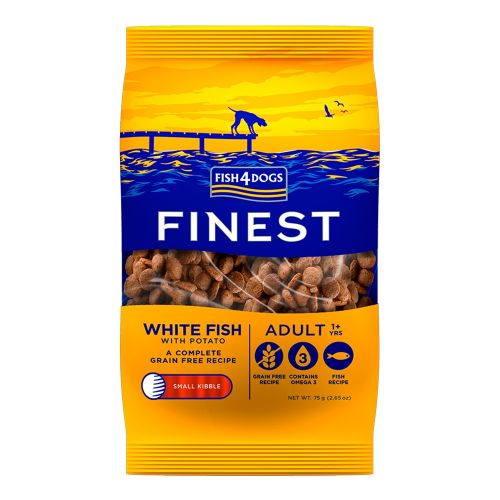 Fish4Dogs koeratoit valge kalaga - väike graanul