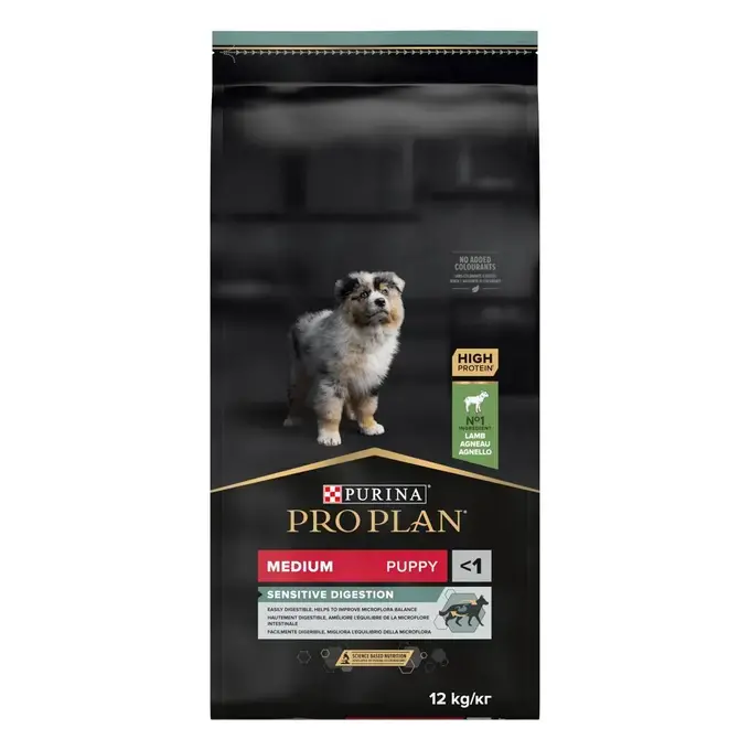 Pro Plan Medium PUPPY Sensitive Digestion kutsikatoit lambaga