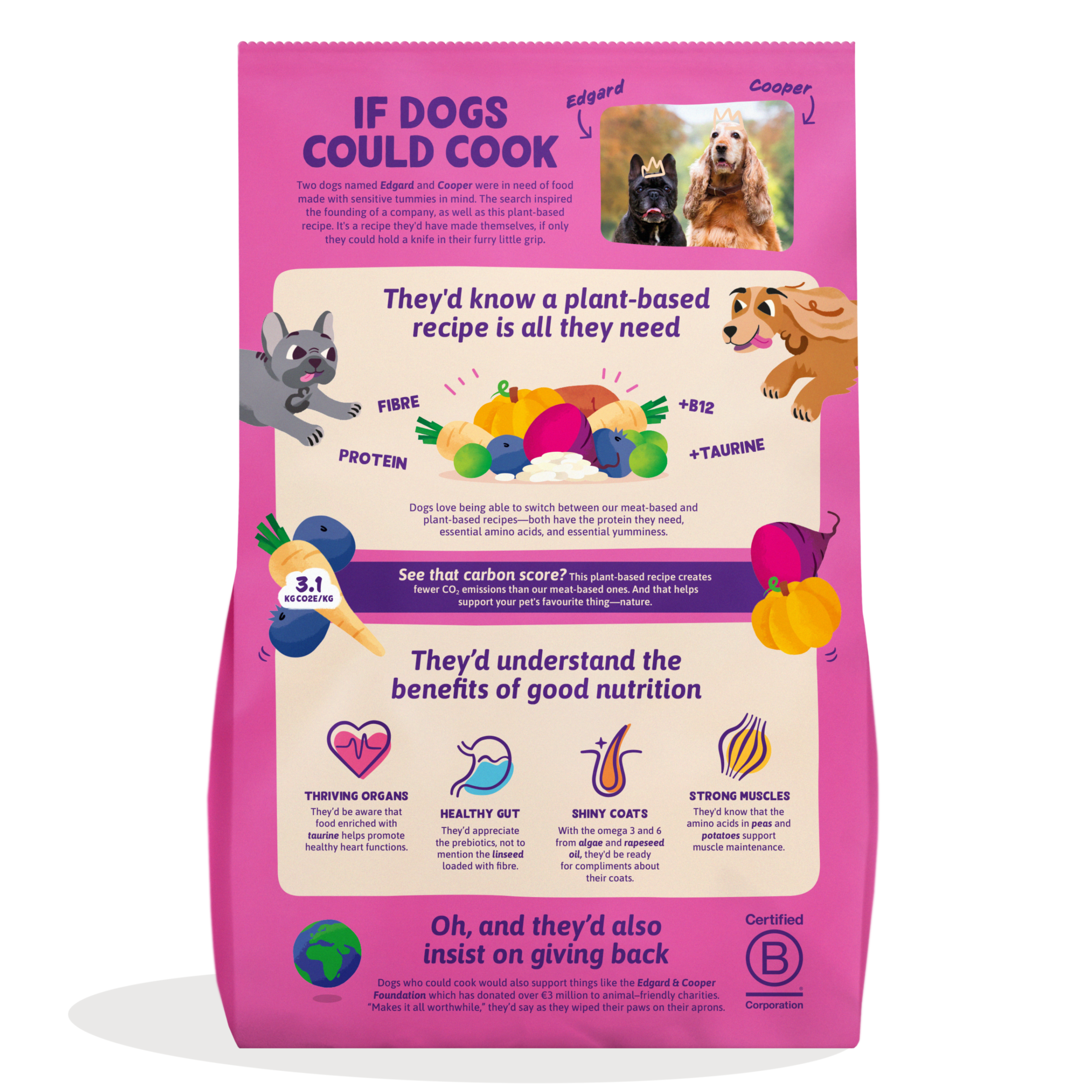 Edgard Cooper taimne koeratoit peedi ja kõrvitsaga 1 kg pakend